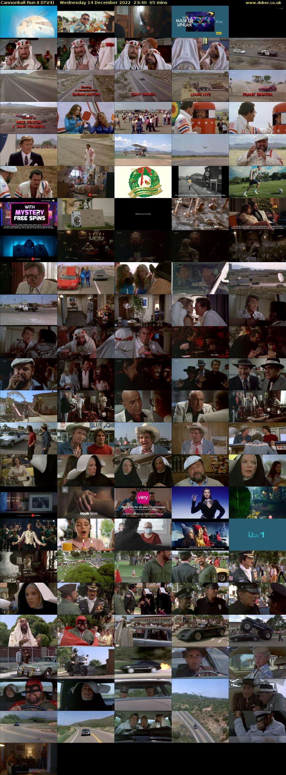 Cannonball Run II (ITV4) Wednesday 14 December 2022 23:40 - 00:45