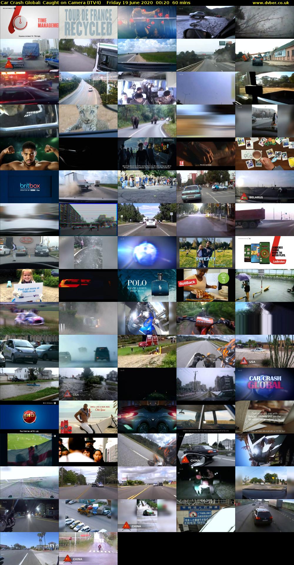 Car Crash Global: Caught on Camera (ITV4) Friday 19 June 2020 00:20 - 01:20