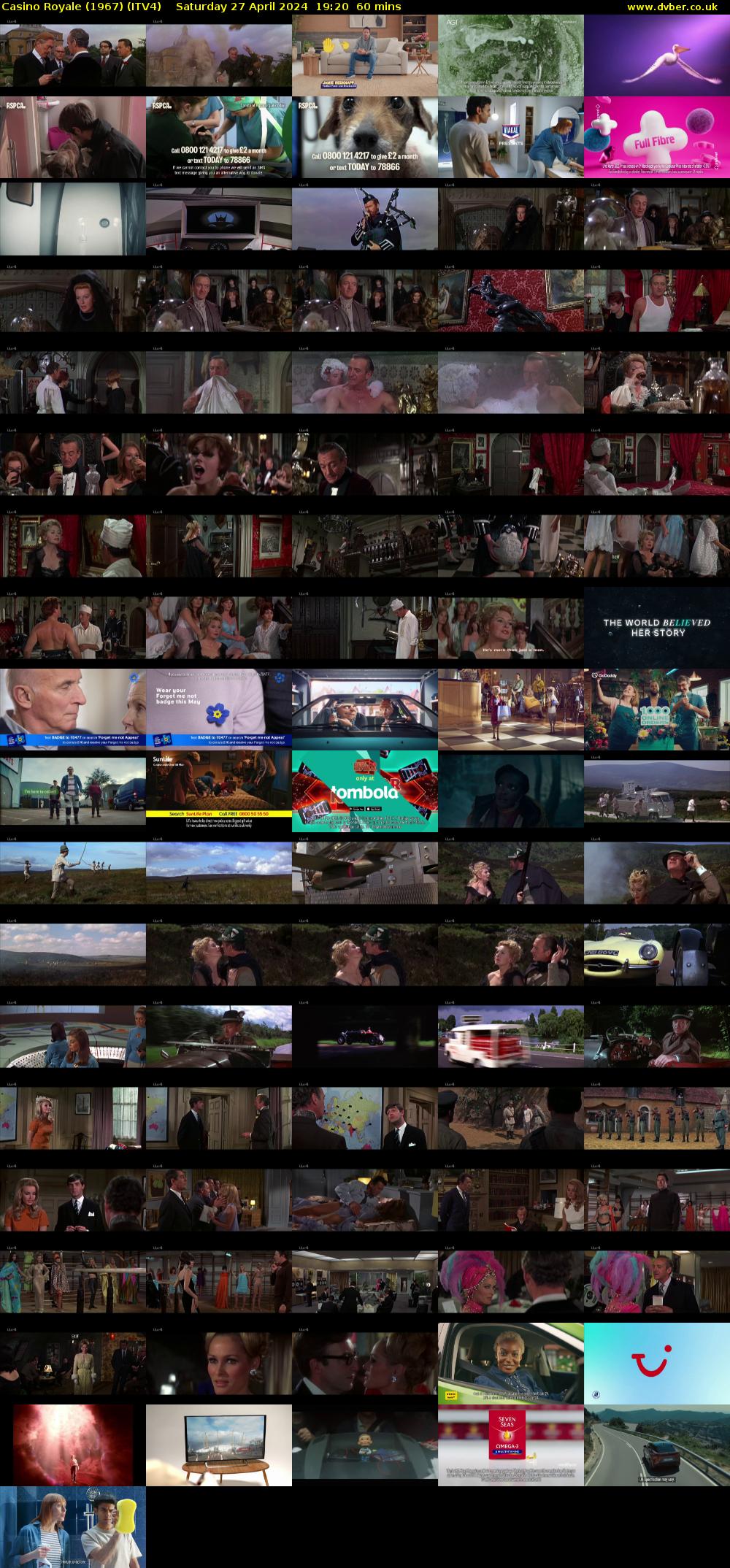 Casino Royale (1967) (ITV4) Saturday 27 April 2024 19:20 - 20:20