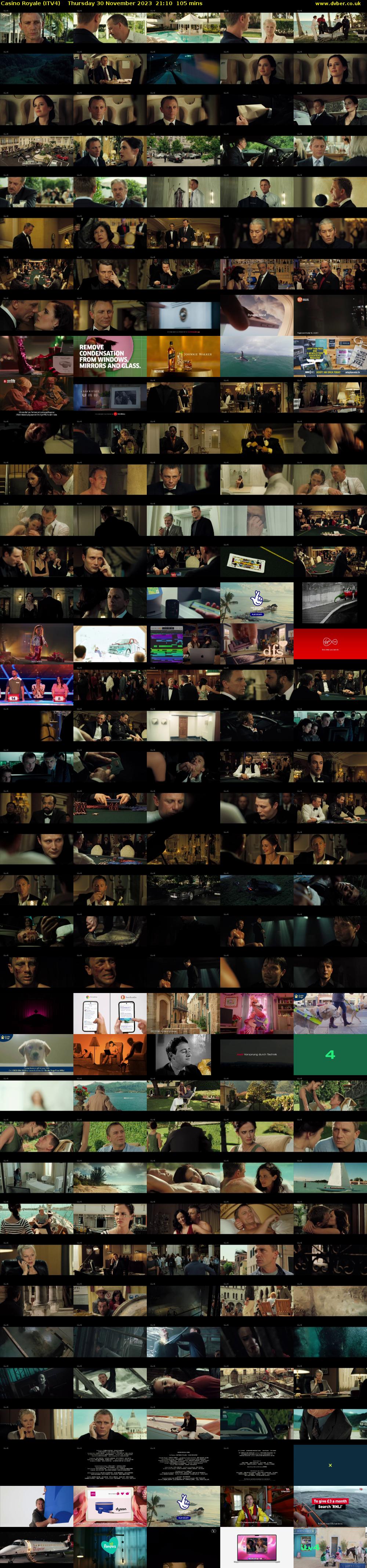 Casino Royale (ITV4) Thursday 30 November 2023 21:10 - 22:55