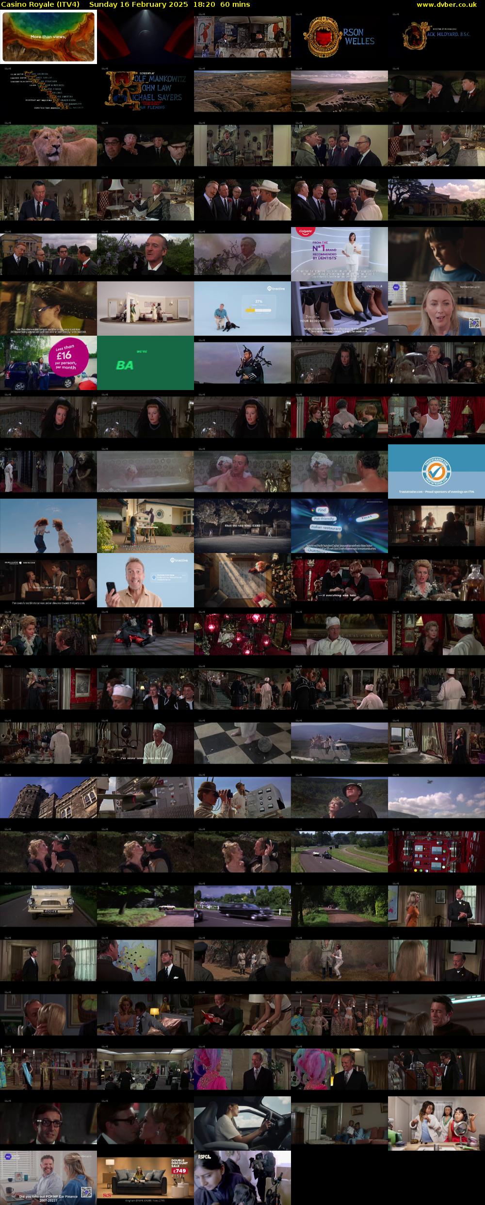 Casino Royale (ITV4) Sunday 16 February 2025 18:20 - 19:20