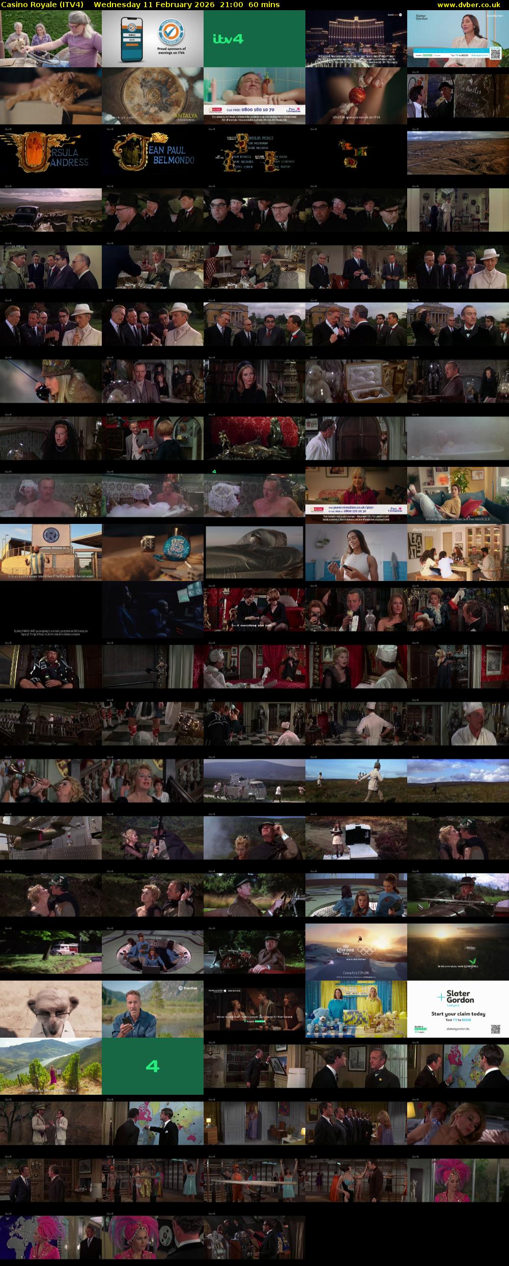 Casino Royale (ITV4) Wednesday 11 February 2026 21:00 - 22:00