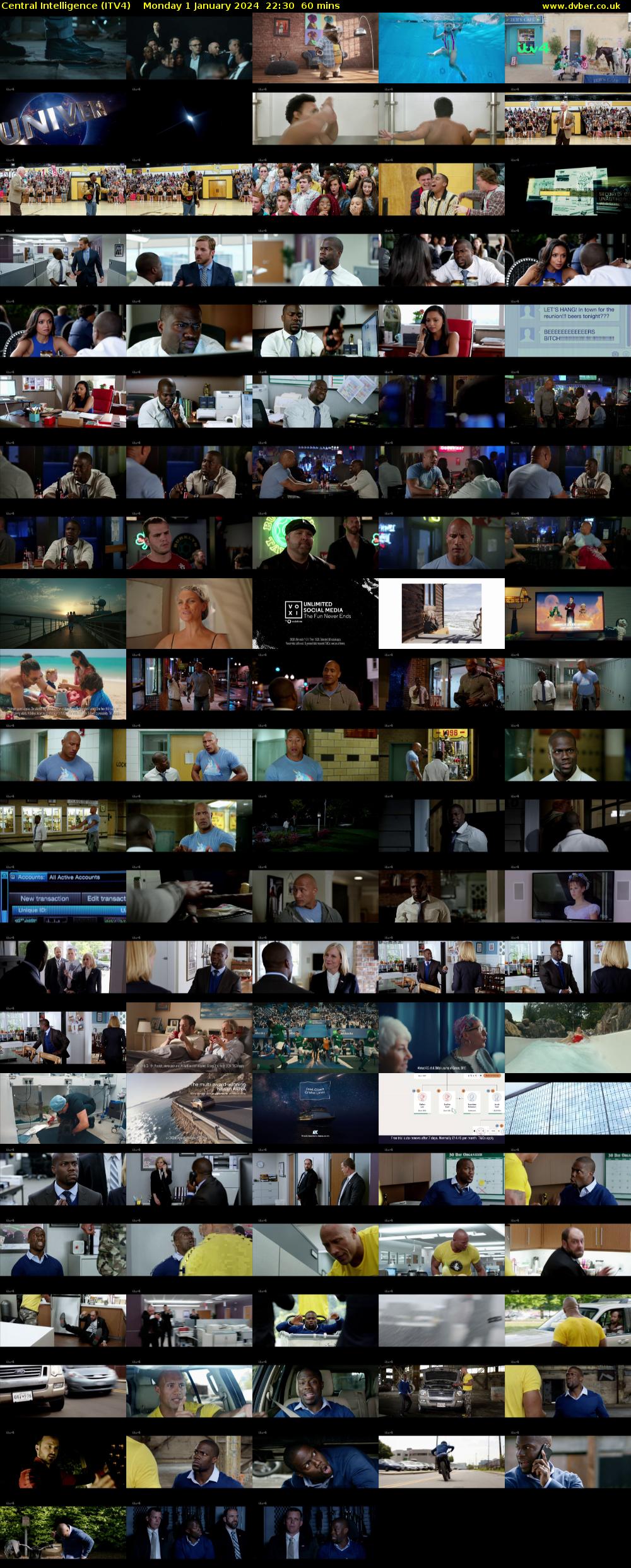 Central Intelligence (ITV4) Monday 1 January 2024 22:30 - 23:30
