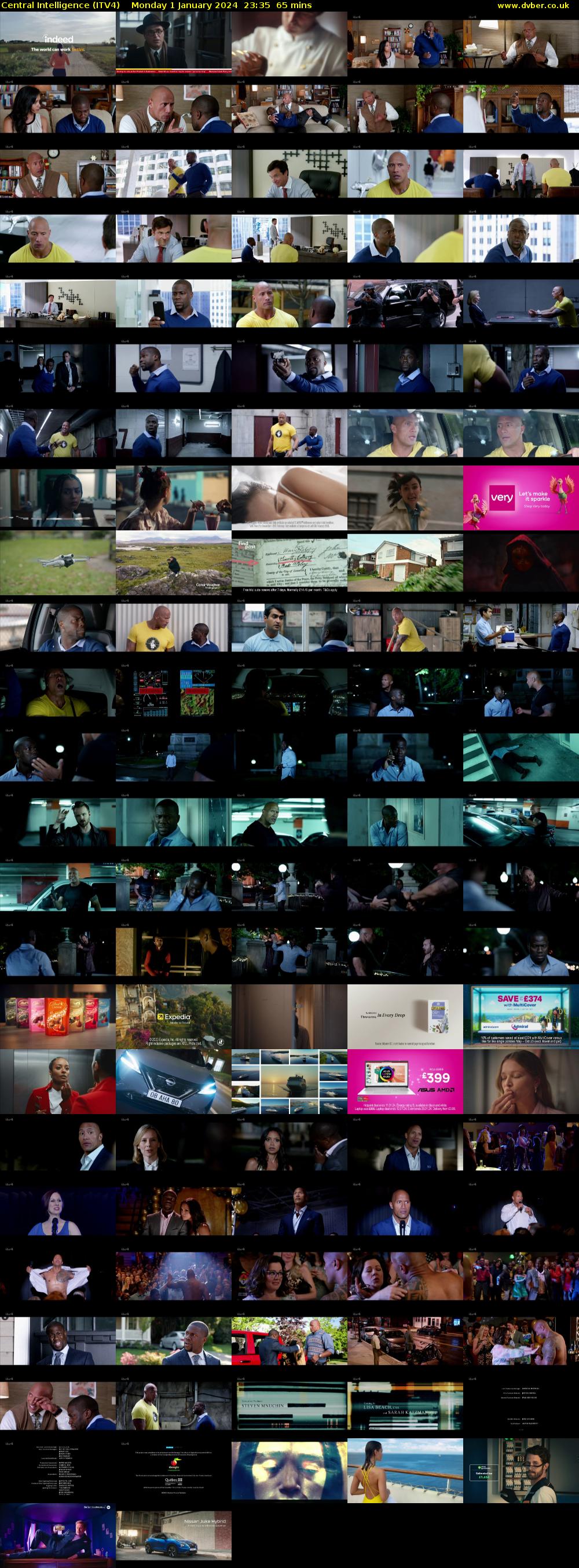 Central Intelligence (ITV4) Monday 1 January 2024 23:35 - 00:40