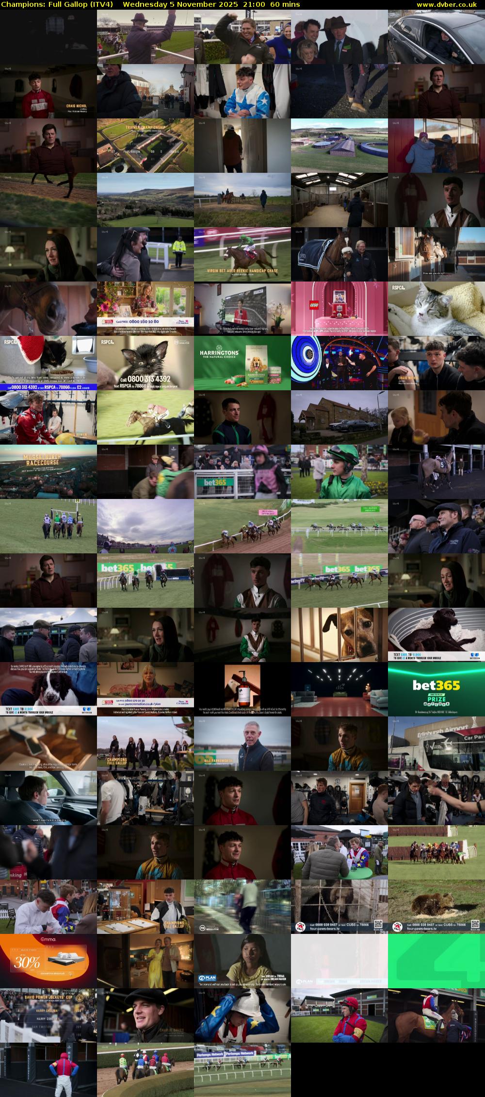 Champions: Full Gallop (ITV4) Wednesday 5 November 2025 21:00 - 22:00
