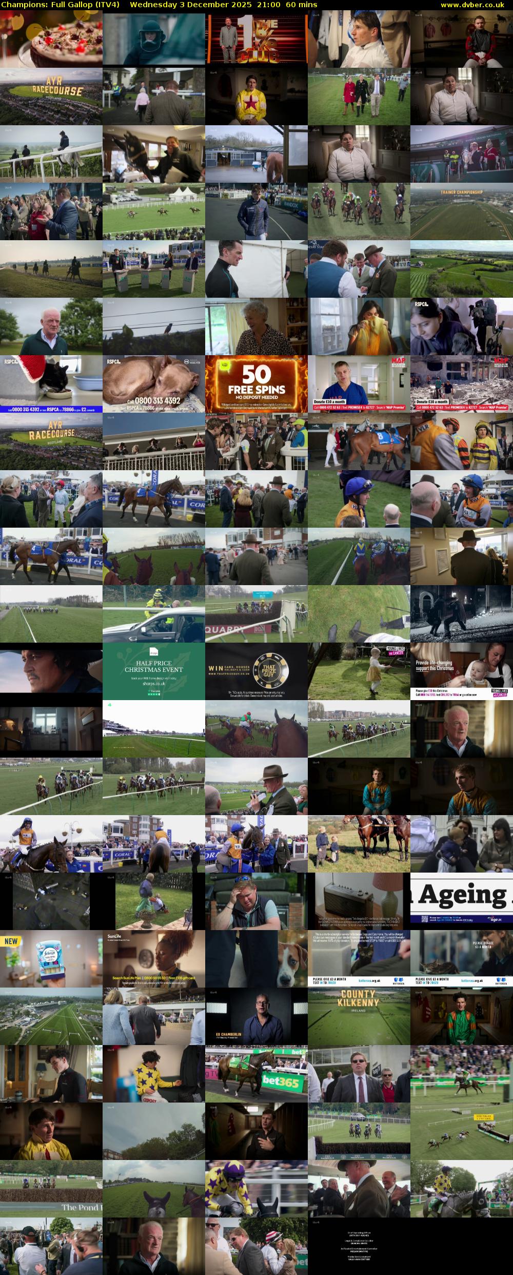 Champions: Full Gallop (ITV4) Wednesday 3 December 2025 21:00 - 22:00