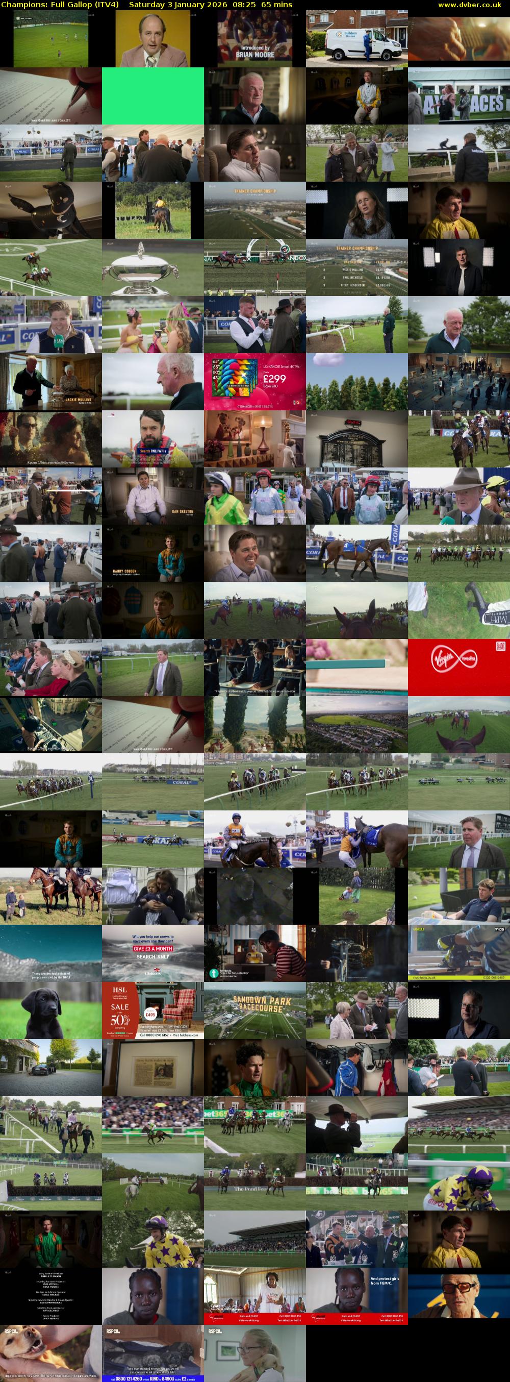 Champions: Full Gallop (ITV4) Saturday 3 January 2026 08:25 - 09:30