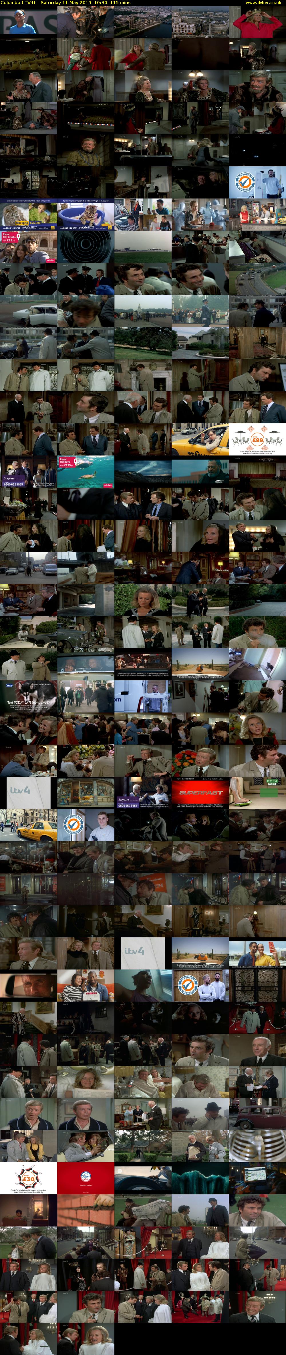 Columbo (ITV4) Saturday 11 May 2019 10:30 - 12:25