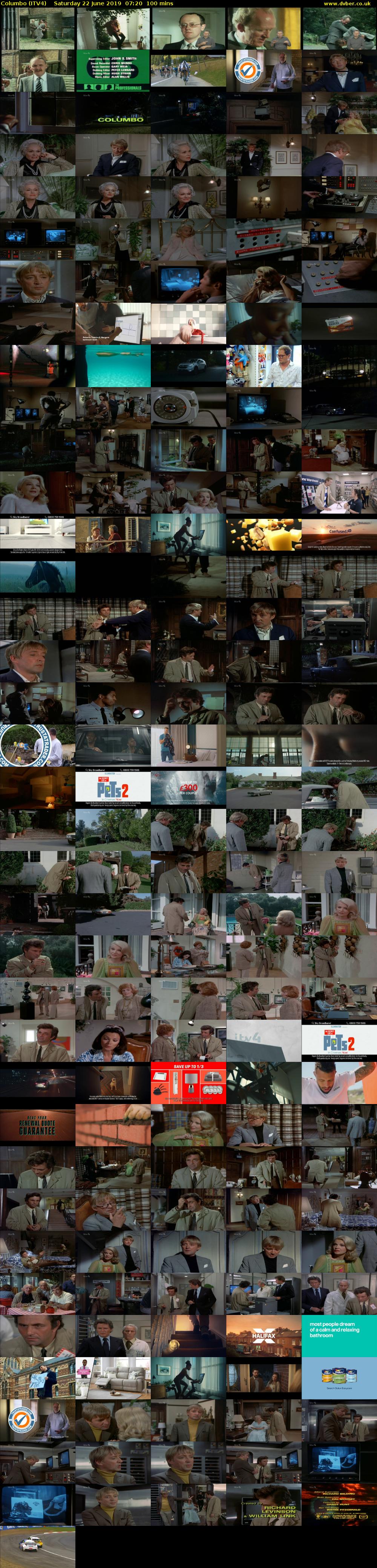 Columbo (ITV4) Saturday 22 June 2019 07:20 - 09:00