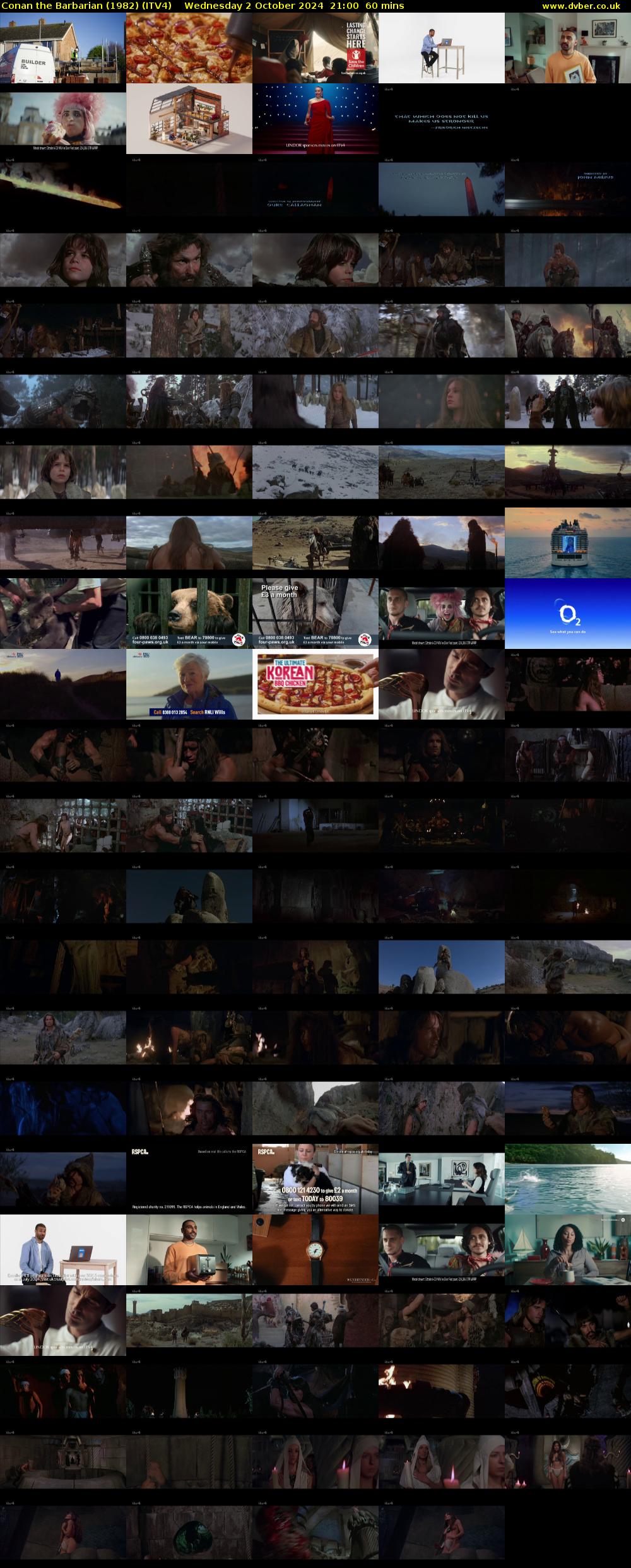 Conan the Barbarian (1982) (ITV4) Wednesday 2 October 2024 21:00 - 22:00