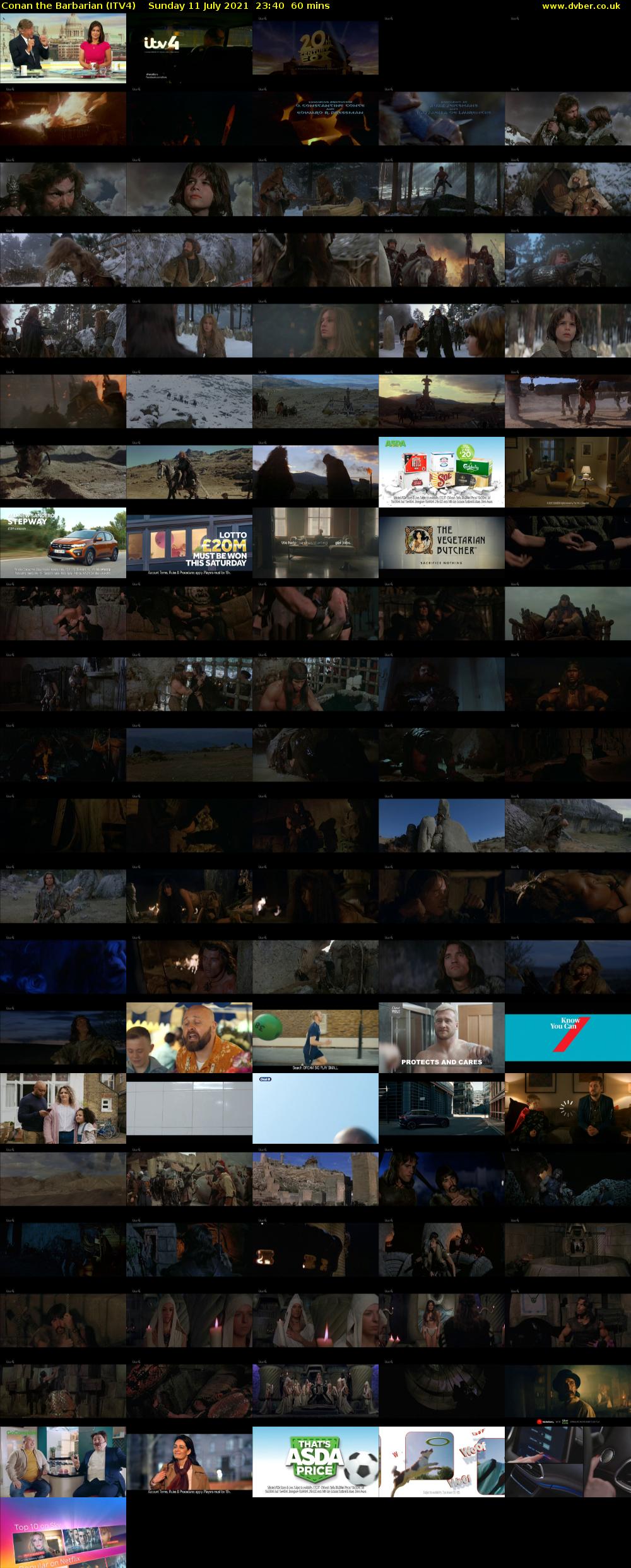 Conan the Barbarian (ITV4) Sunday 11 July 2021 23:40 - 00:40