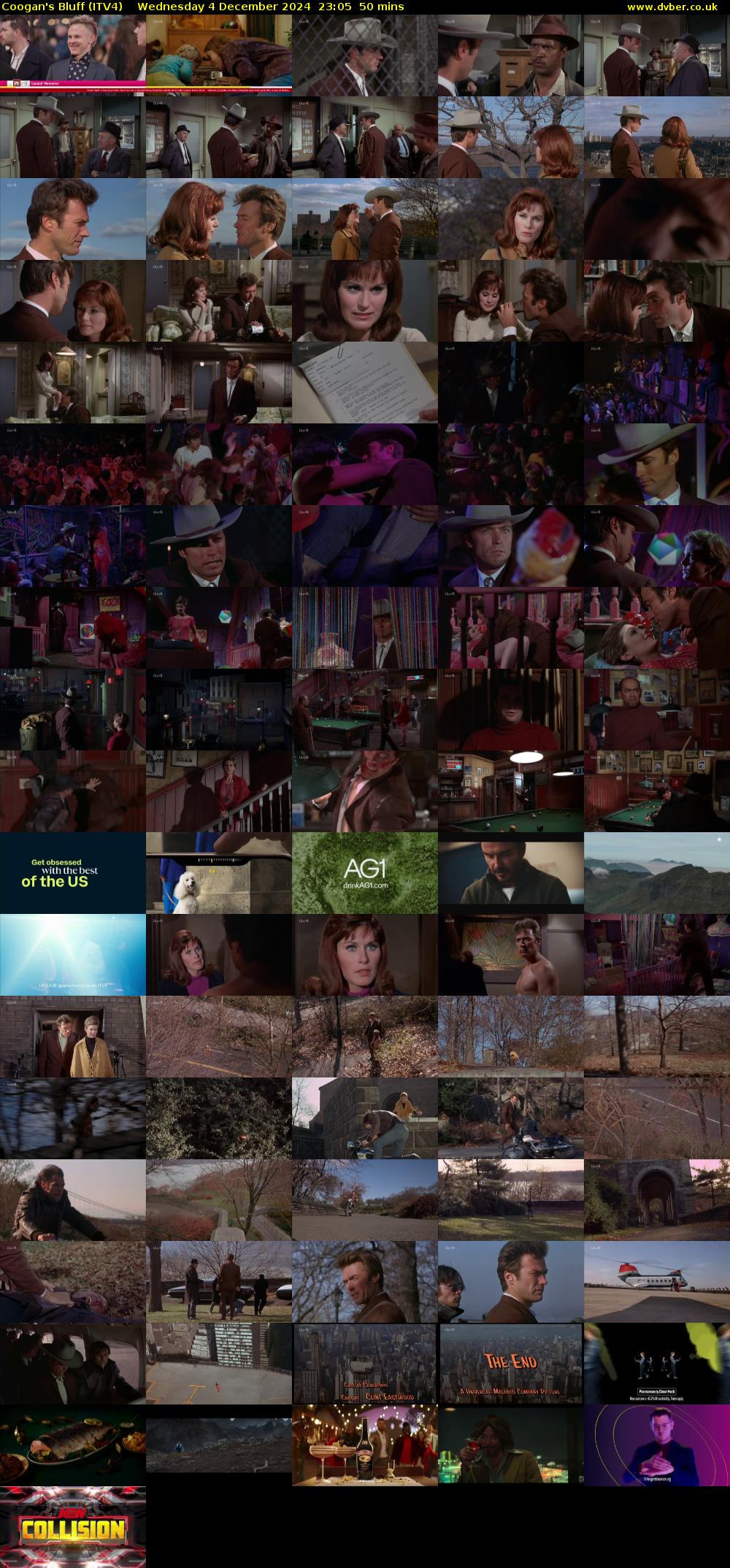 Coogan's Bluff (ITV4) Wednesday 4 December 2024 23:05 - 23:55