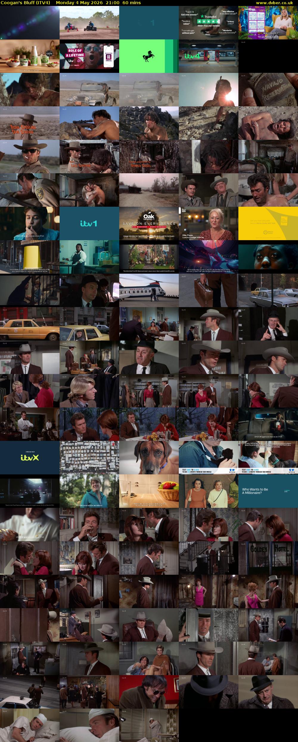 Coogan's Bluff (ITV4) Monday 4 May 2026 21:00 - 22:00