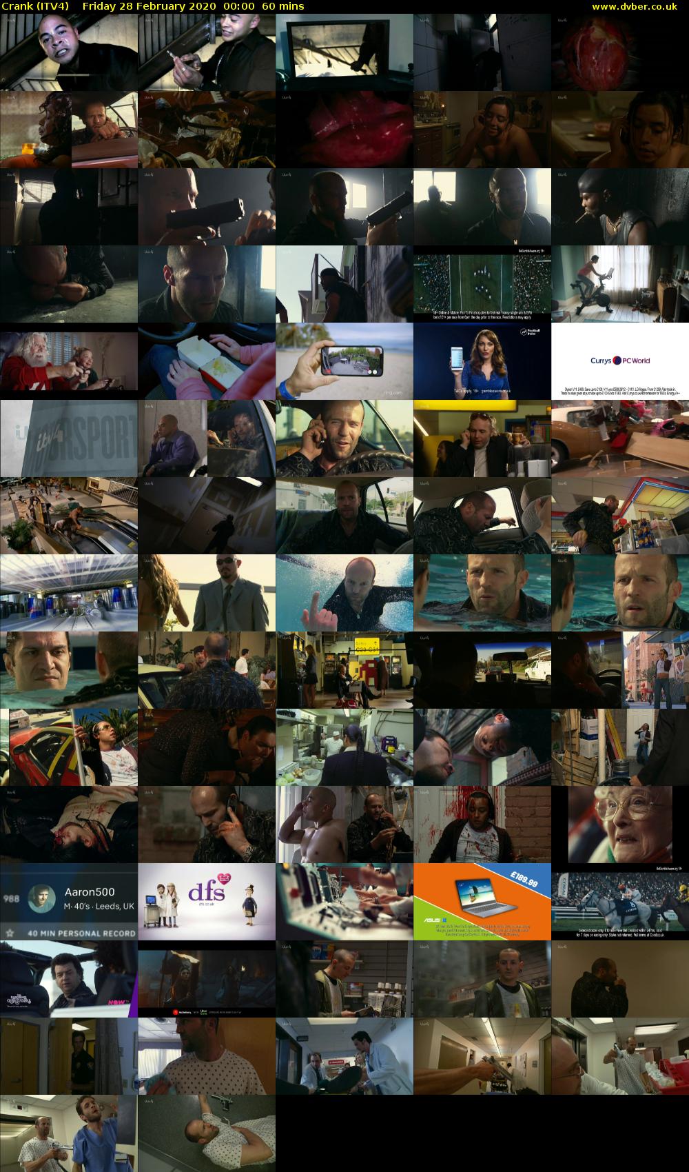 Crank (ITV4) Friday 28 February 2020 00:00 - 01:00