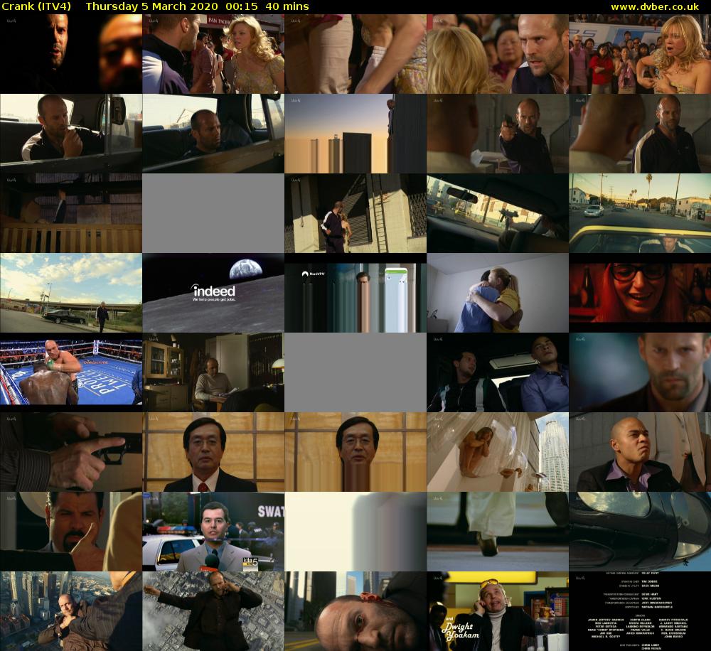 Crank (ITV4) Thursday 5 March 2020 00:15 - 00:55