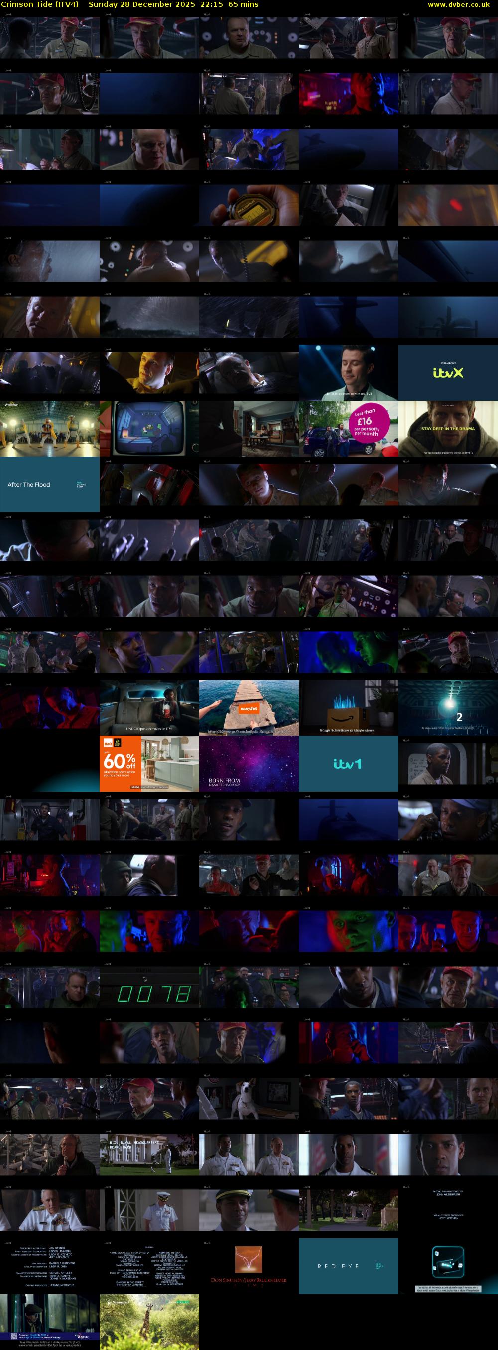 Crimson Tide (ITV4) Sunday 28 December 2025 22:15 - 23:20