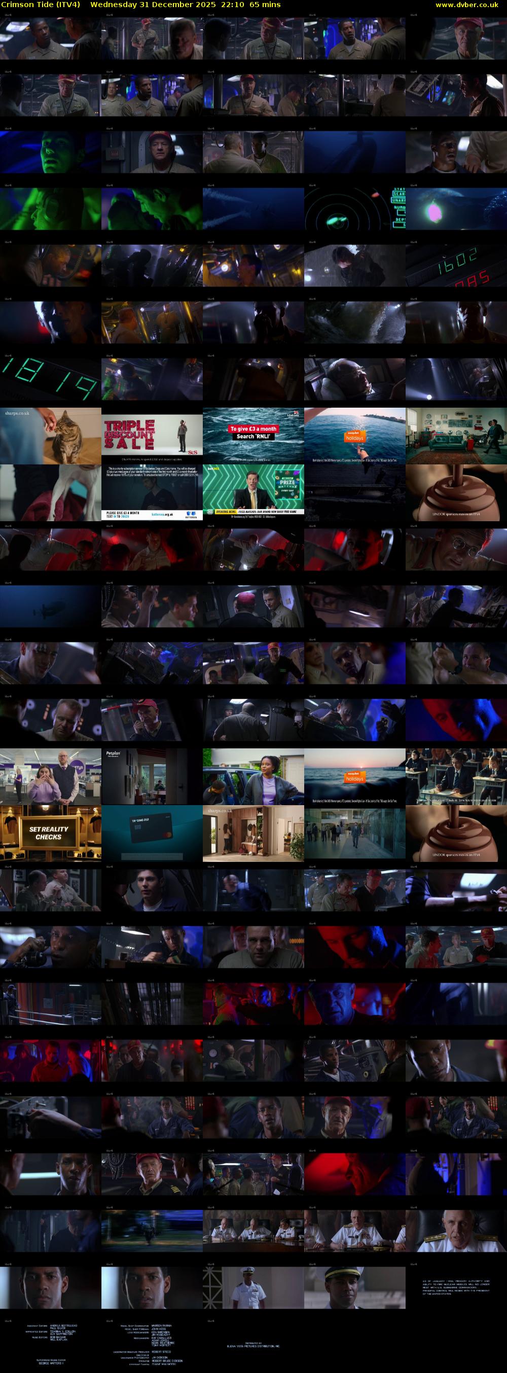 Crimson Tide (ITV4) Wednesday 31 December 2025 22:10 - 23:15