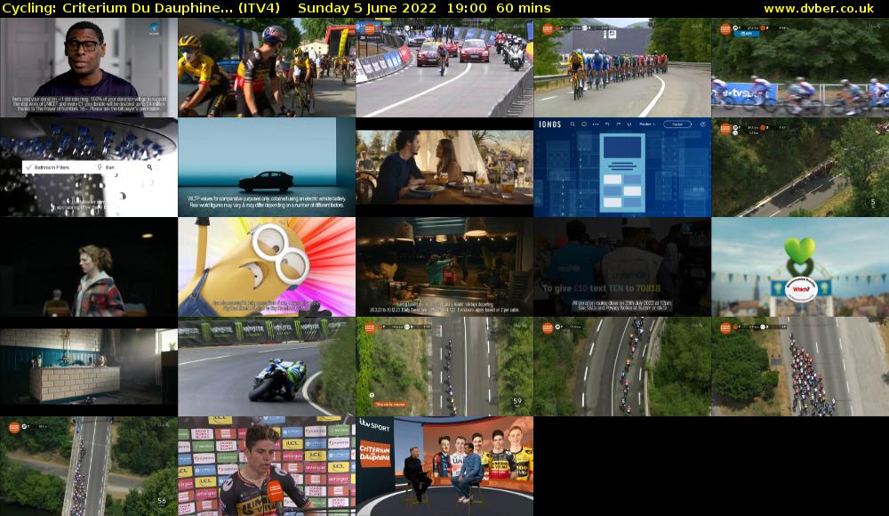 Cycling: Criterium Du Dauphine... (ITV4) Sunday 5 June 2022 19:00 - 20:00