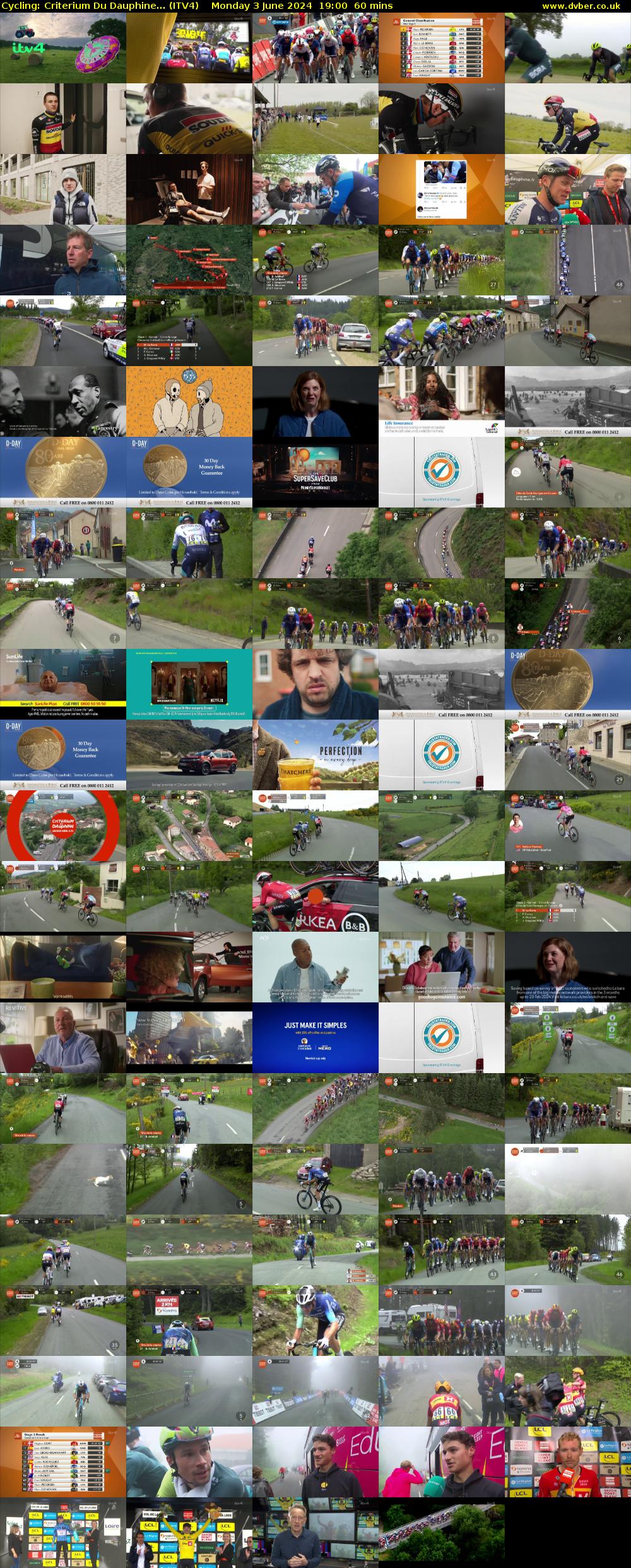Cycling: Criterium Du Dauphine... (ITV4) Monday 3 June 2024 19:00 - 20:00