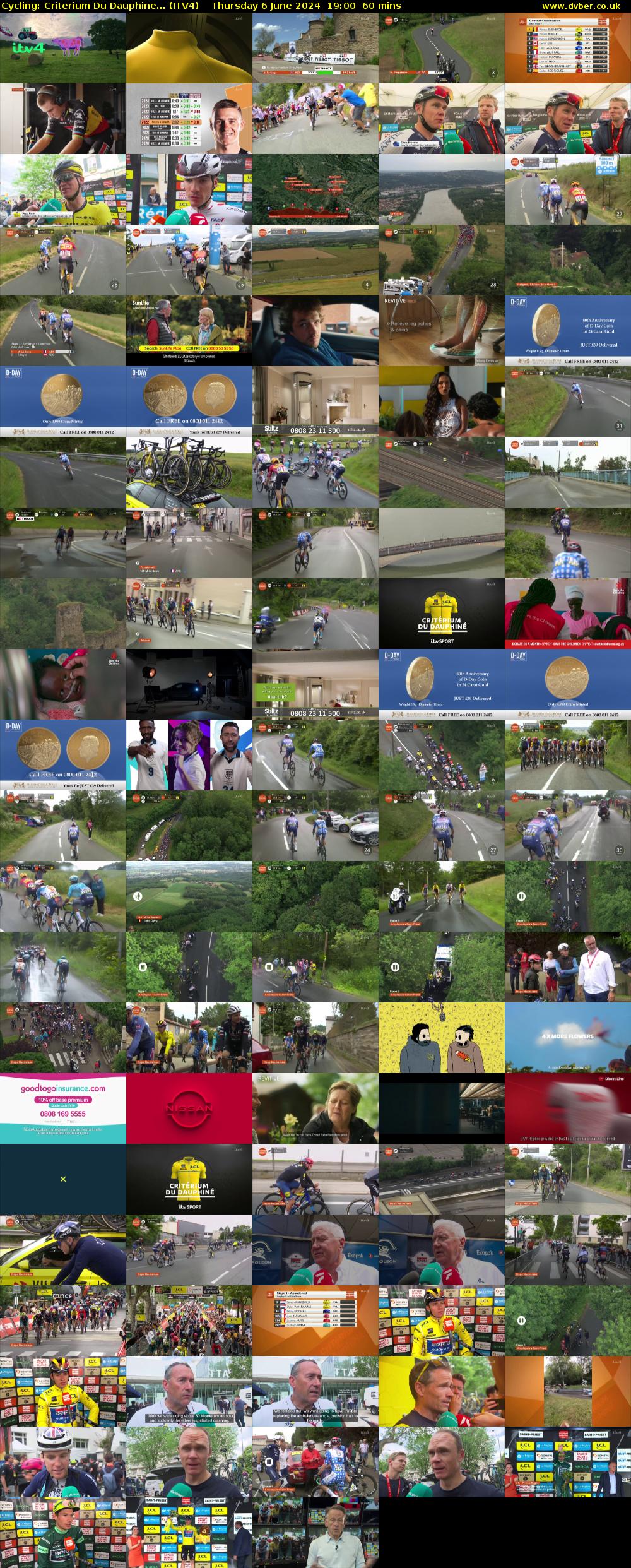 Cycling: Criterium Du Dauphine... (ITV4) Thursday 6 June 2024 19:00 - 20:00