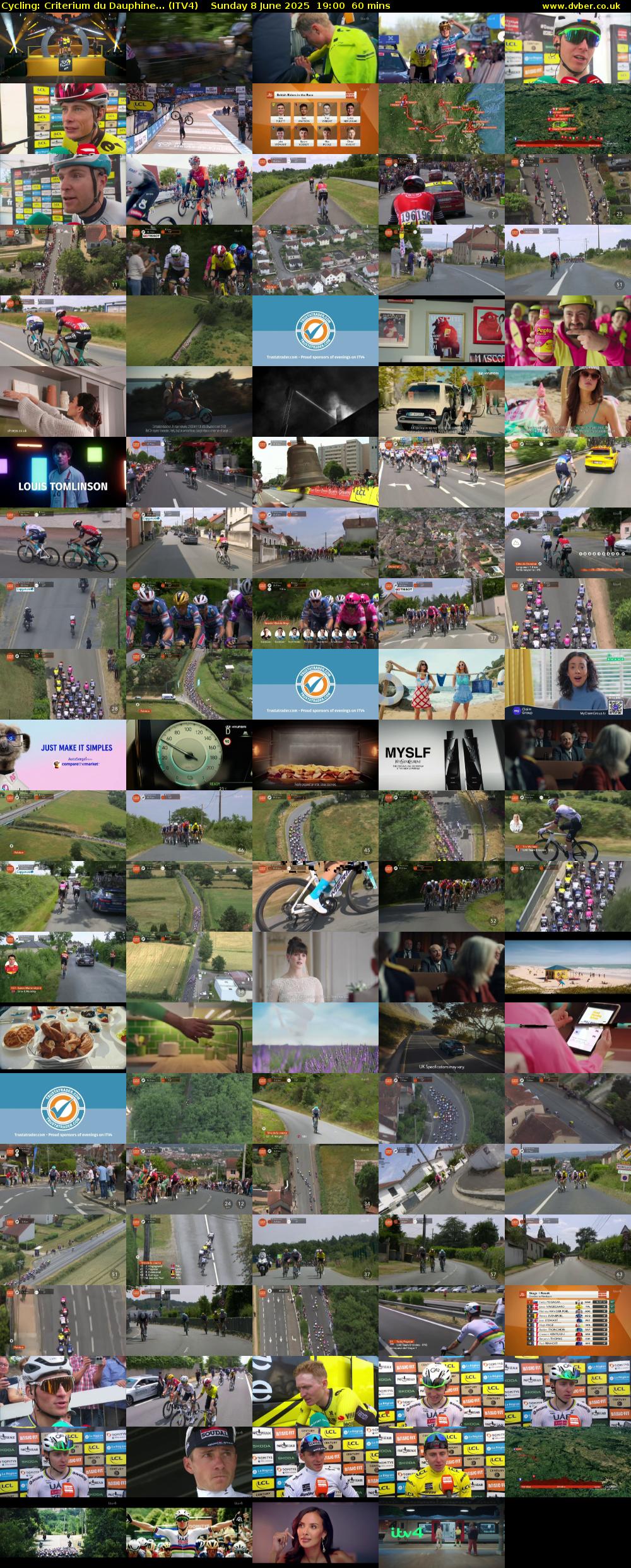 Cycling: Criterium Du Dauphine... (ITV4) Sunday 8 June 2025 19:00 - 20:00