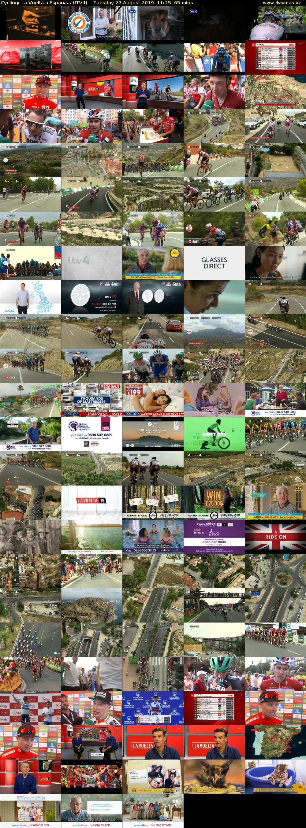 Cycling: La Vuelta a Espana... (ITV4) Tuesday 27 August 2019 11:25 - 12:30