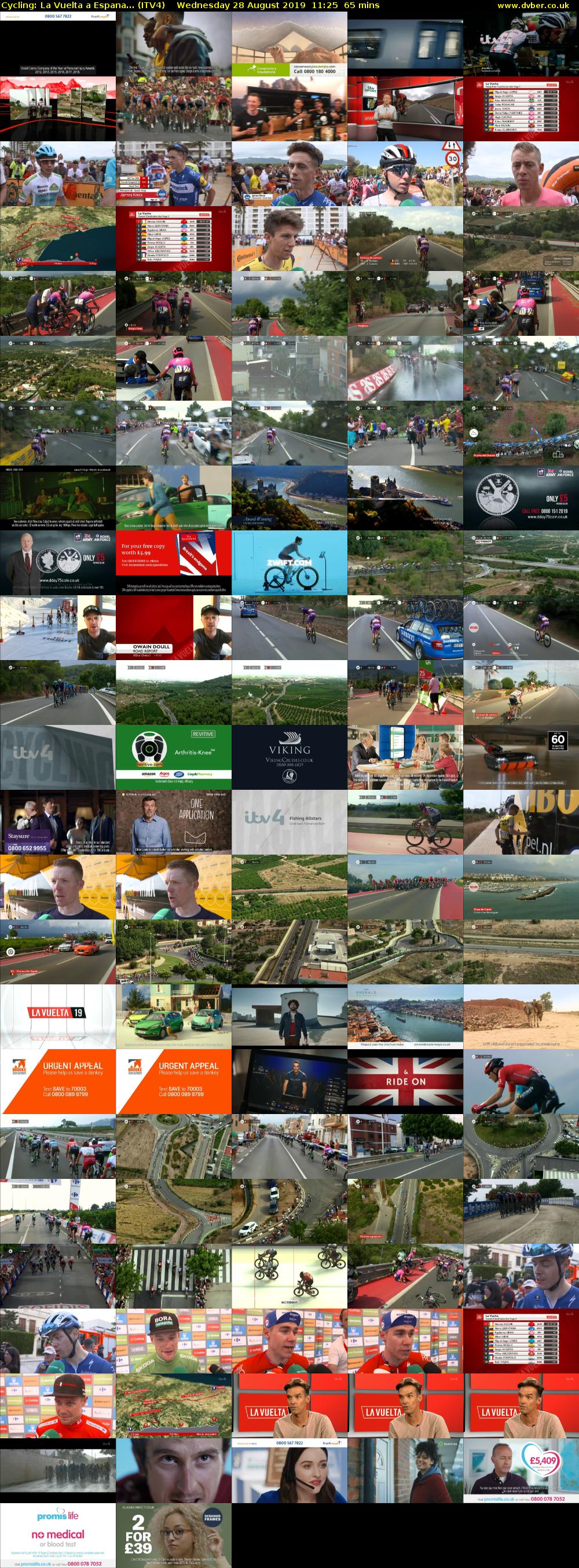 Cycling: La Vuelta a Espana... (ITV4) Wednesday 28 August 2019 11:25 - 12:30