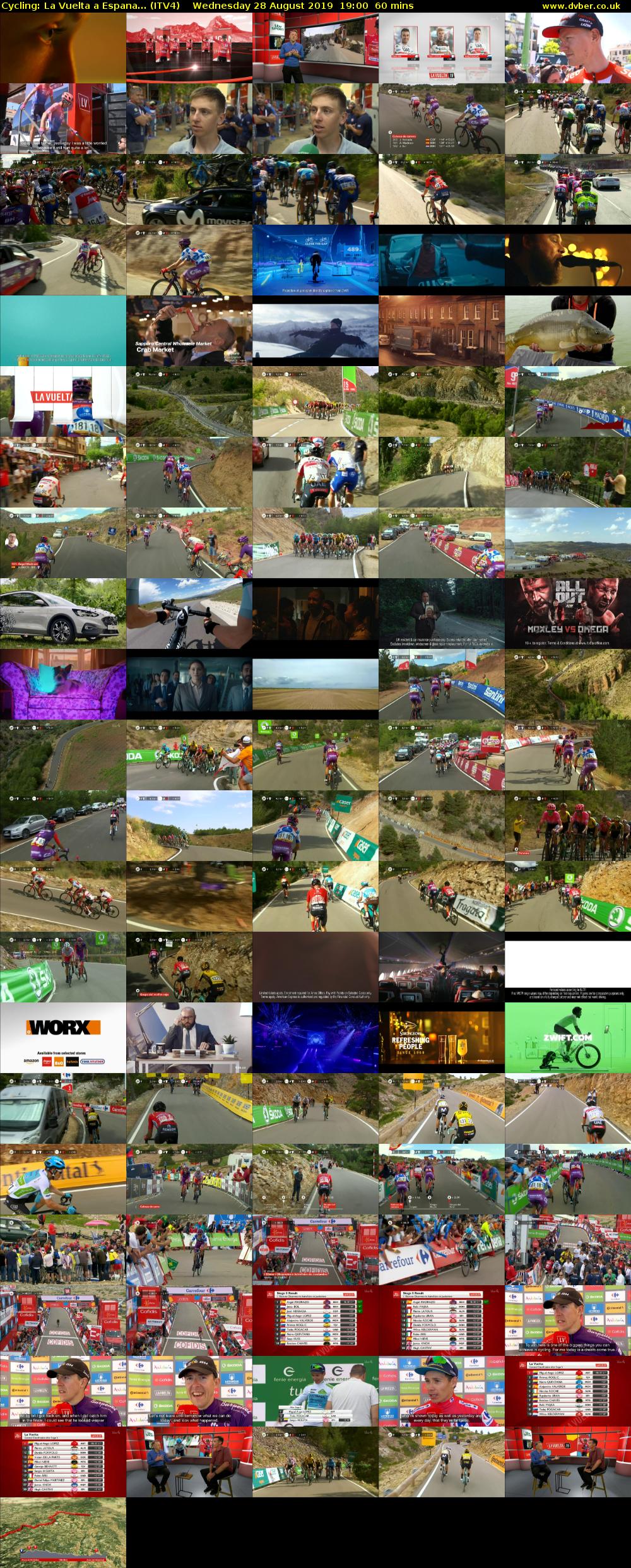 Cycling: La Vuelta a Espana... (ITV4) Wednesday 28 August 2019 19:00 - 20:00