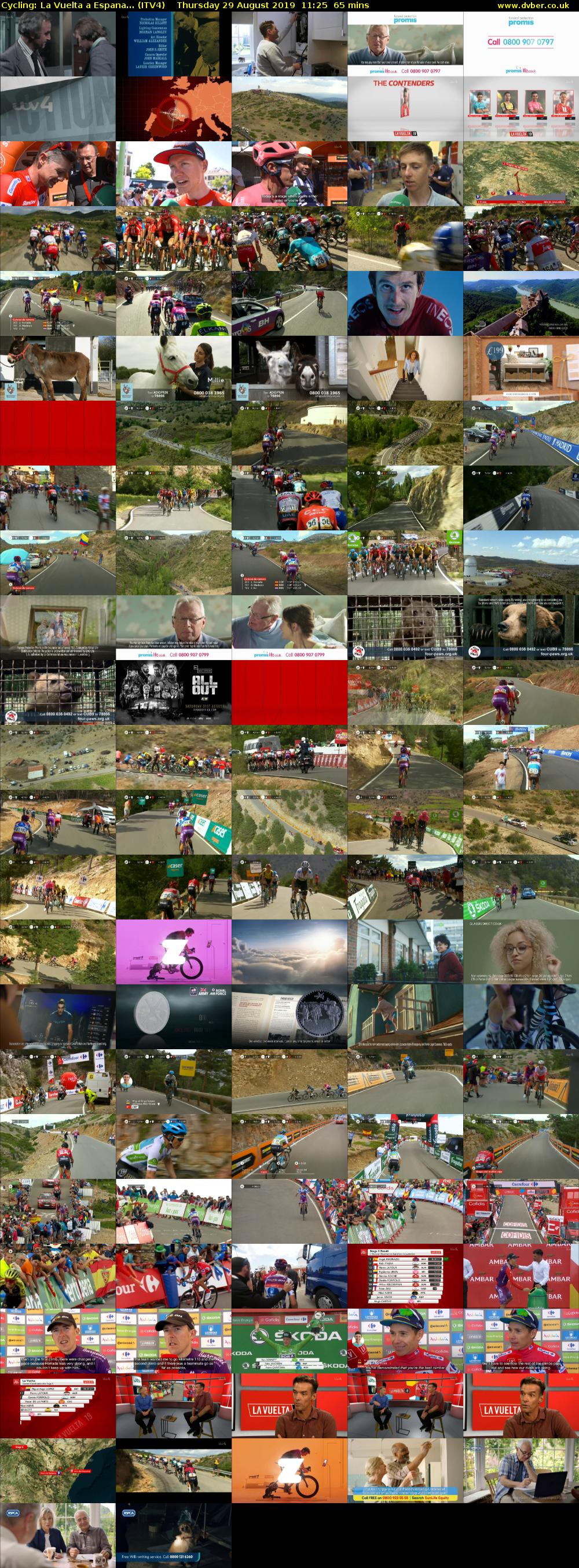 Cycling: La Vuelta a Espana... (ITV4) Thursday 29 August 2019 11:25 - 12:30