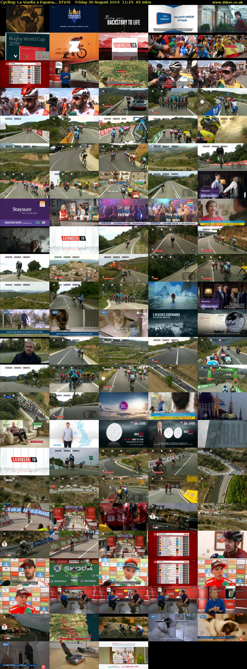 Cycling: La Vuelta a Espana... (ITV4) Friday 30 August 2019 11:25 - 12:30