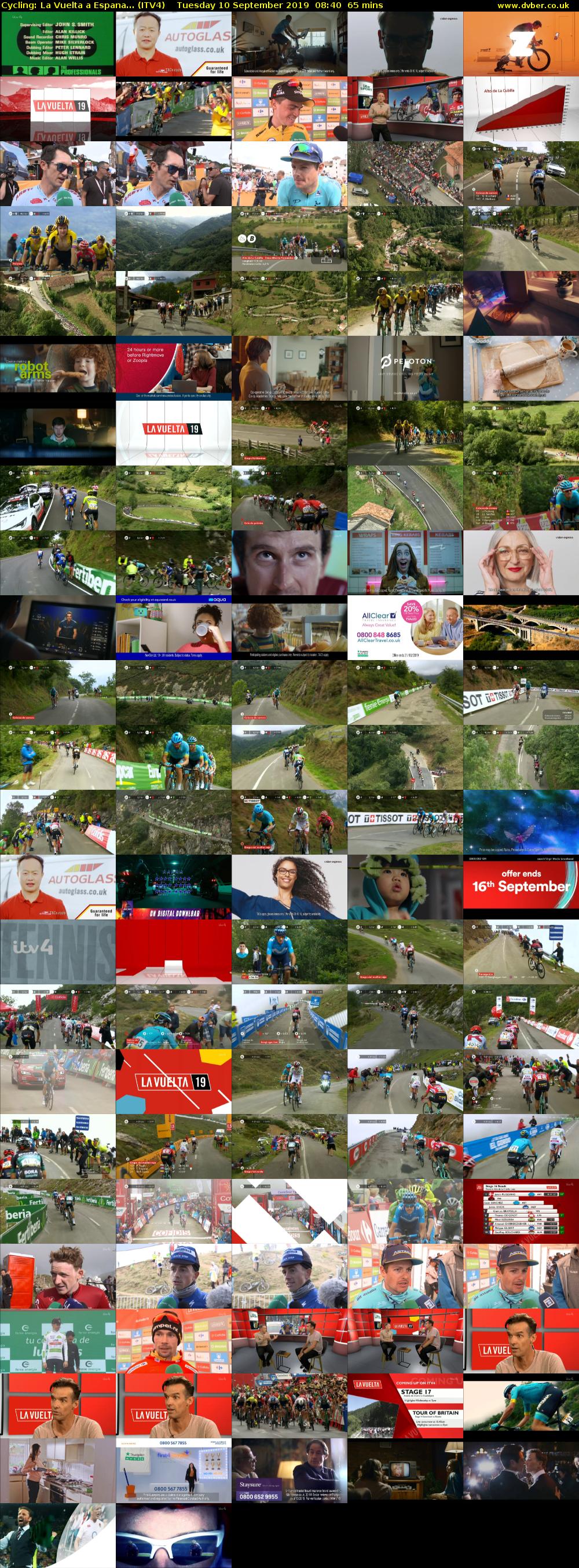 Cycling: La Vuelta a Espana... (ITV4) Tuesday 10 September 2019 08:40 - 09:45