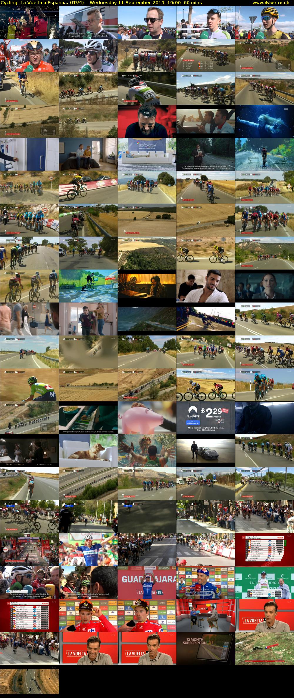 Cycling: La Vuelta a Espana... (ITV4) Wednesday 11 September 2019 19:00 - 20:00
