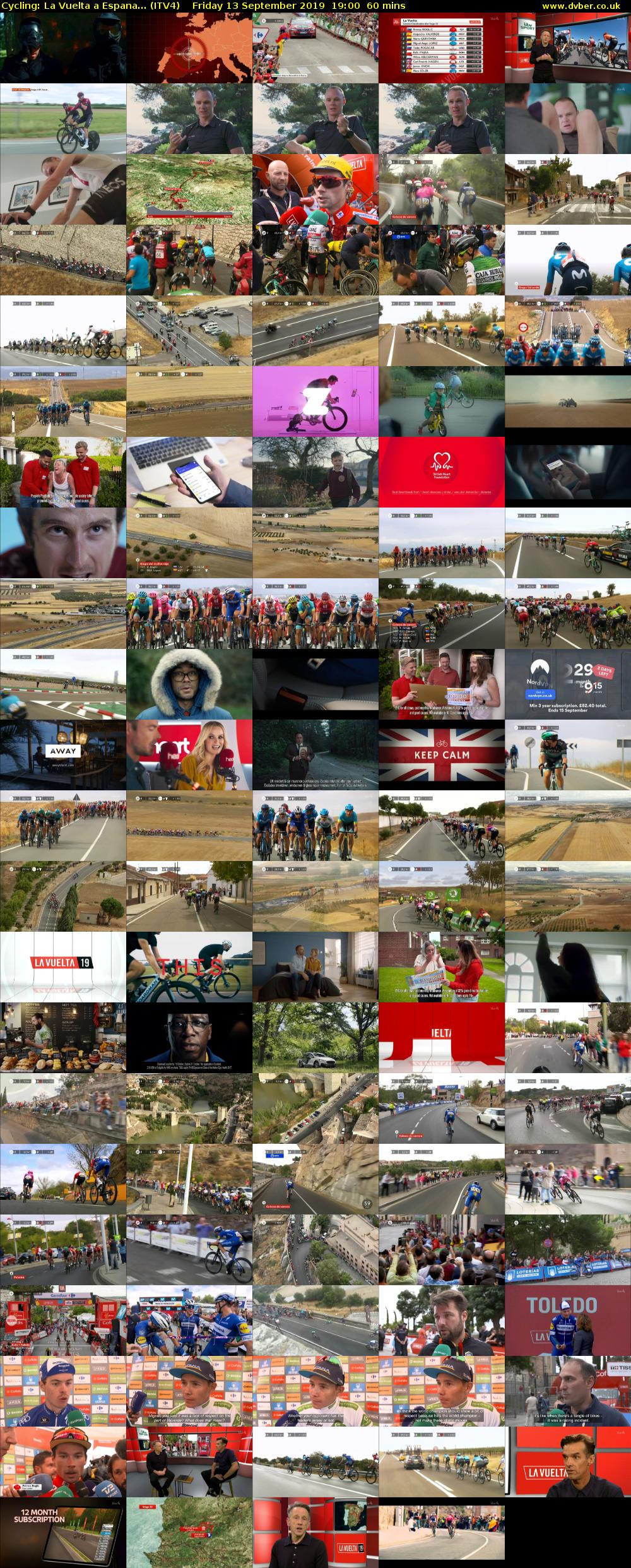 Cycling: La Vuelta a Espana... (ITV4) Friday 13 September 2019 19:00 - 20:00