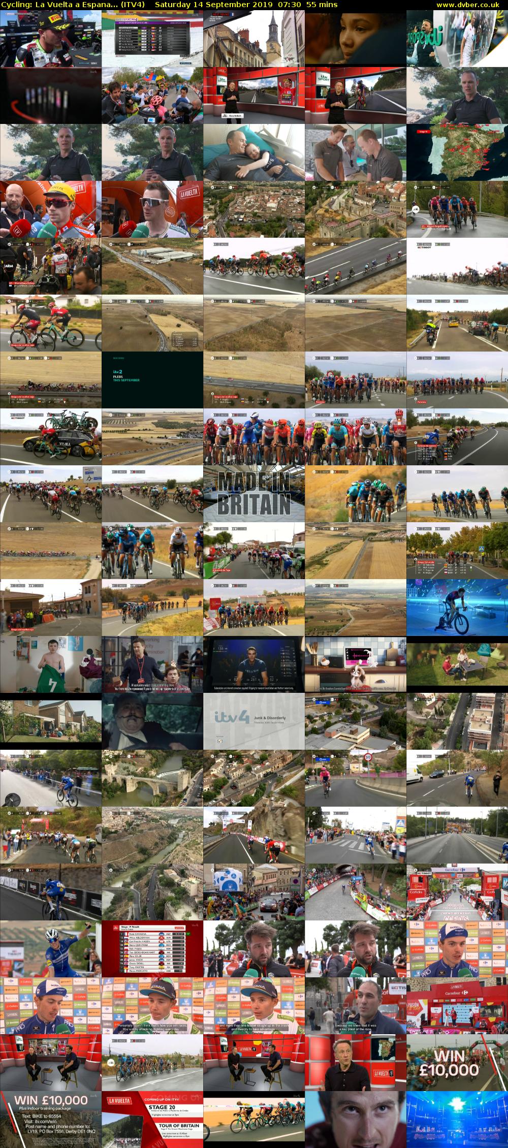 Cycling: La Vuelta a Espana... (ITV4) Saturday 14 September 2019 07:30 - 08:25