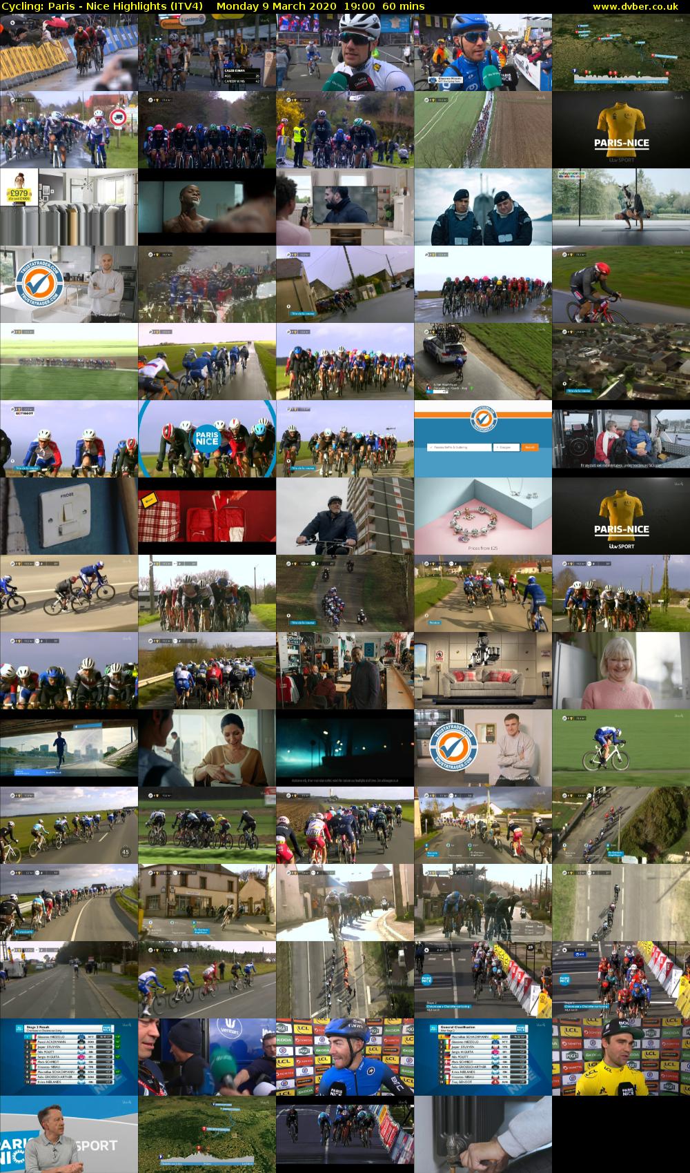 Cycling: Paris - Nice Highlights (ITV4) Monday 9 March 2020 19:00 - 20:00