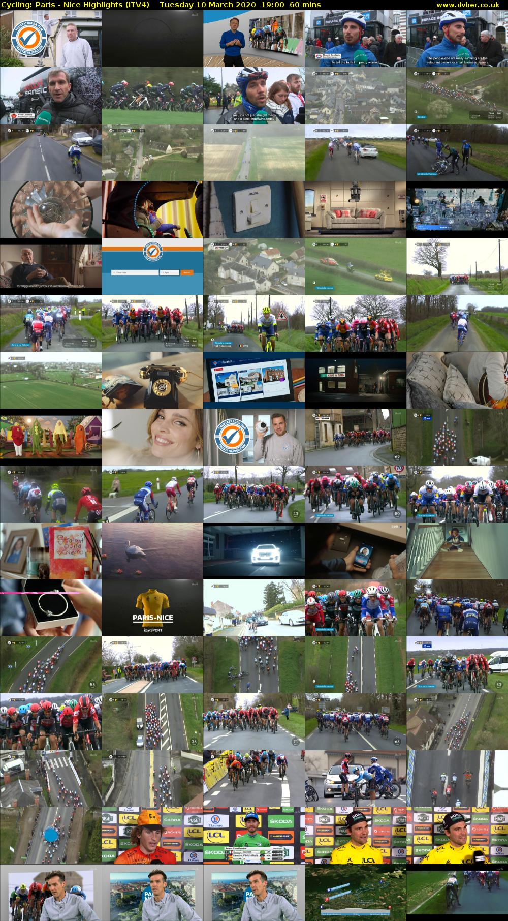 Cycling: Paris - Nice Highlights (ITV4) Tuesday 10 March 2020 19:00 - 20:00
