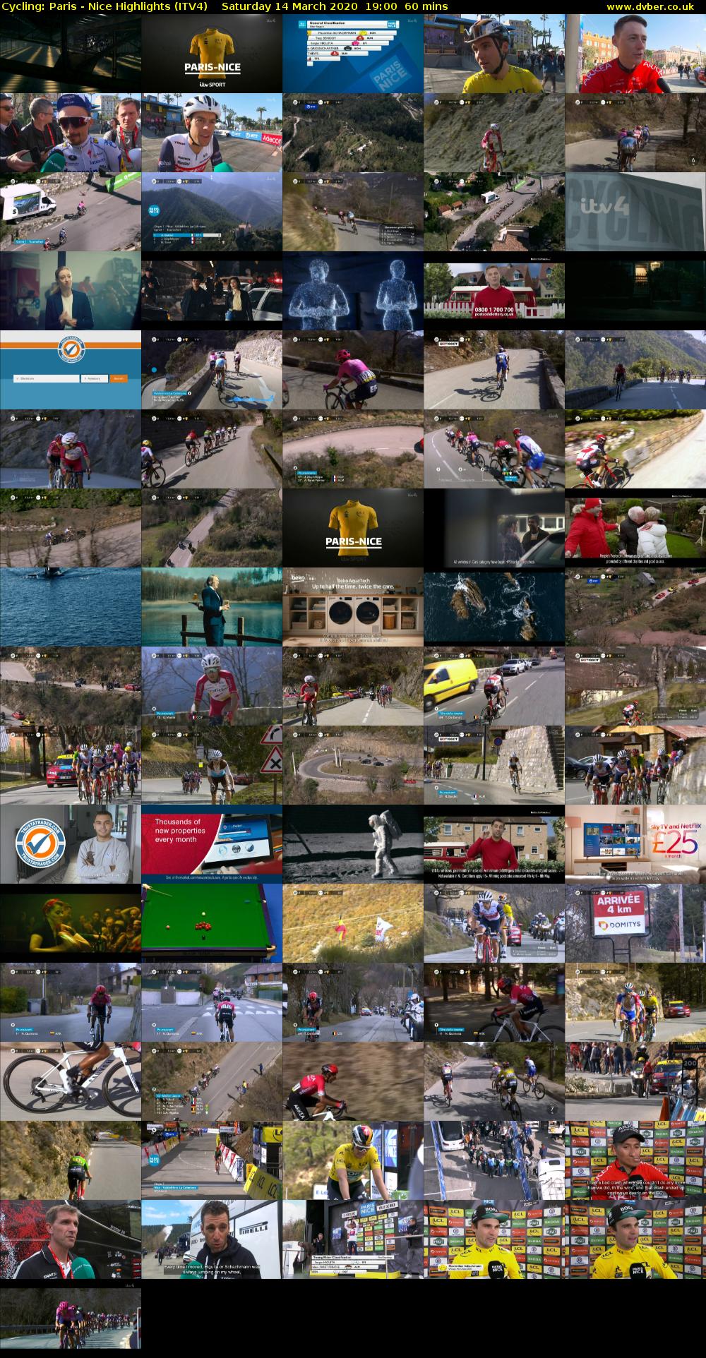 Cycling: Paris - Nice Highlights (ITV4) Saturday 14 March 2020 19:00 - 20:00