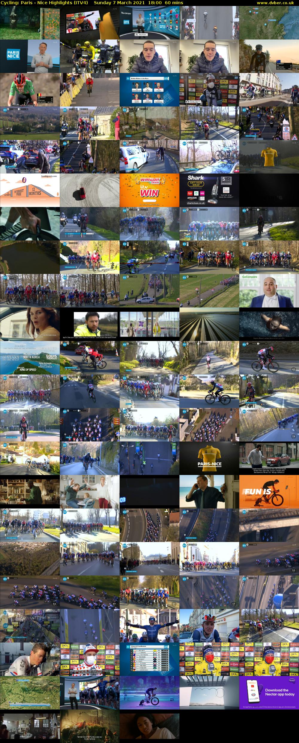 Cycling: Paris - Nice Highlights (ITV4) Sunday 7 March 2021 18:00 - 19:00