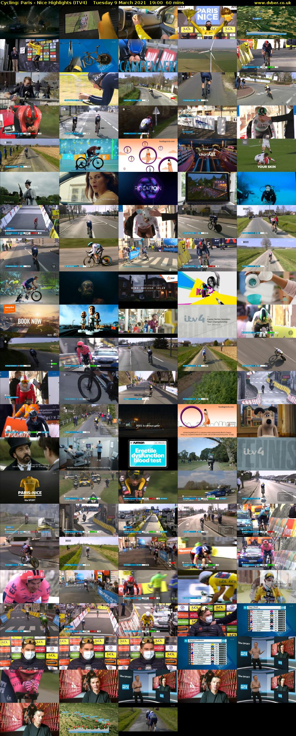 Cycling: Paris - Nice Highlights (ITV4) Tuesday 9 March 2021 19:00 - 20:00