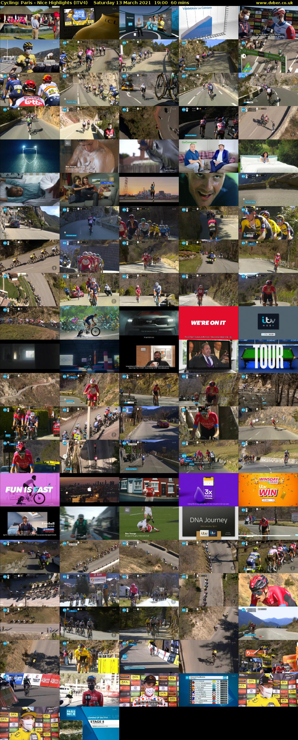 Cycling: Paris - Nice Highlights (ITV4) Saturday 13 March 2021 19:00 - 20:00
