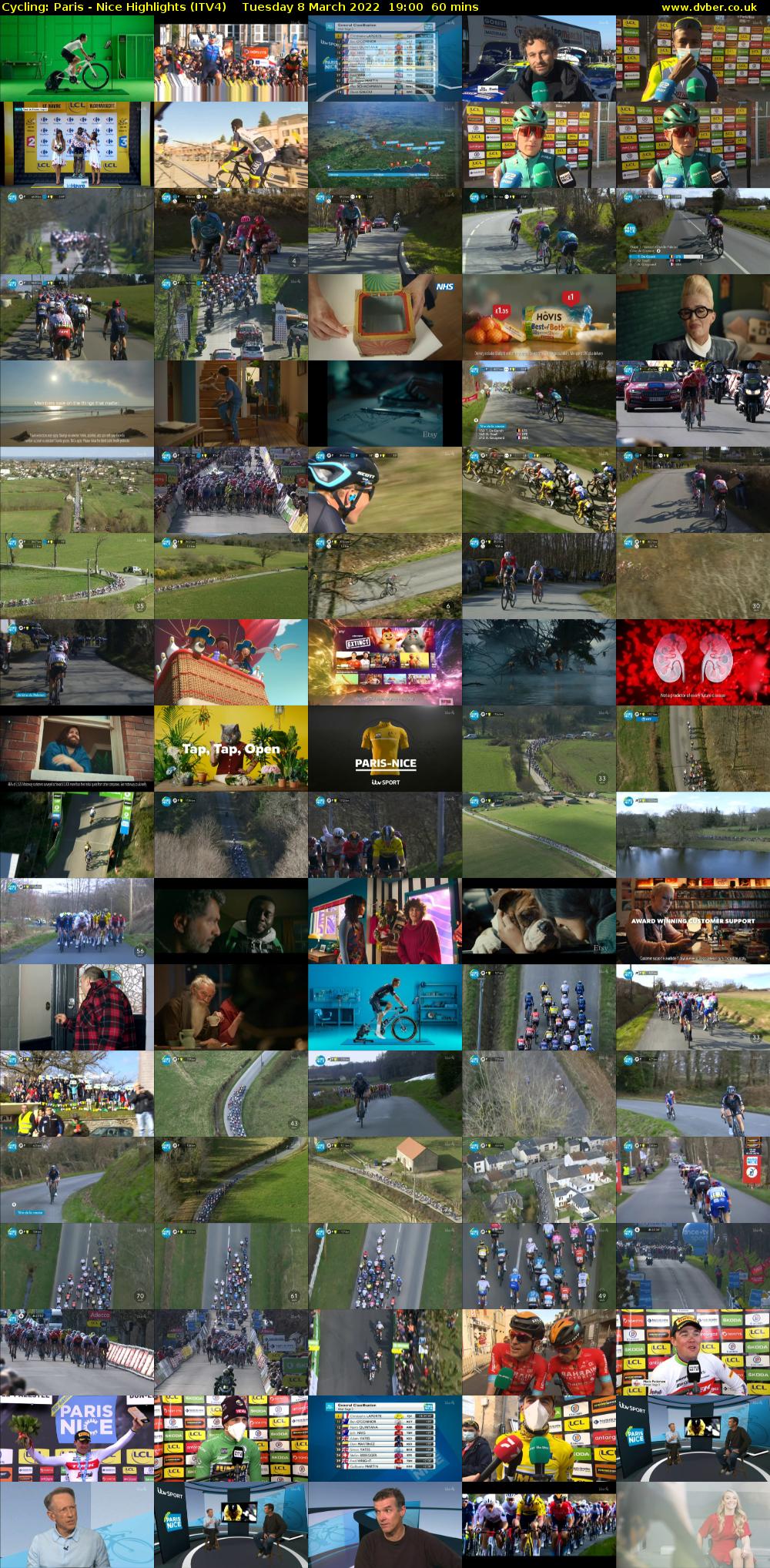 Cycling: Paris - Nice Highlights (ITV4) Tuesday 8 March 2022 19:00 - 20:00