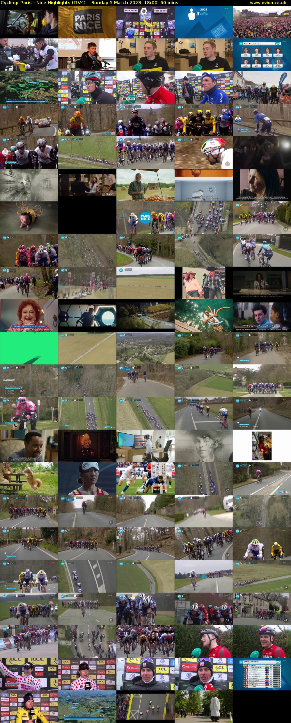 Cycling: Paris - Nice Highlights (ITV4) Sunday 5 March 2023 18:00 - 19:00
