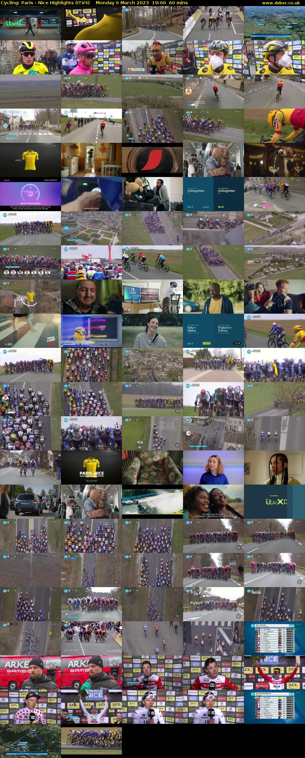 Cycling: Paris - Nice Highlights (ITV4) Monday 6 March 2023 19:00 - 20:00