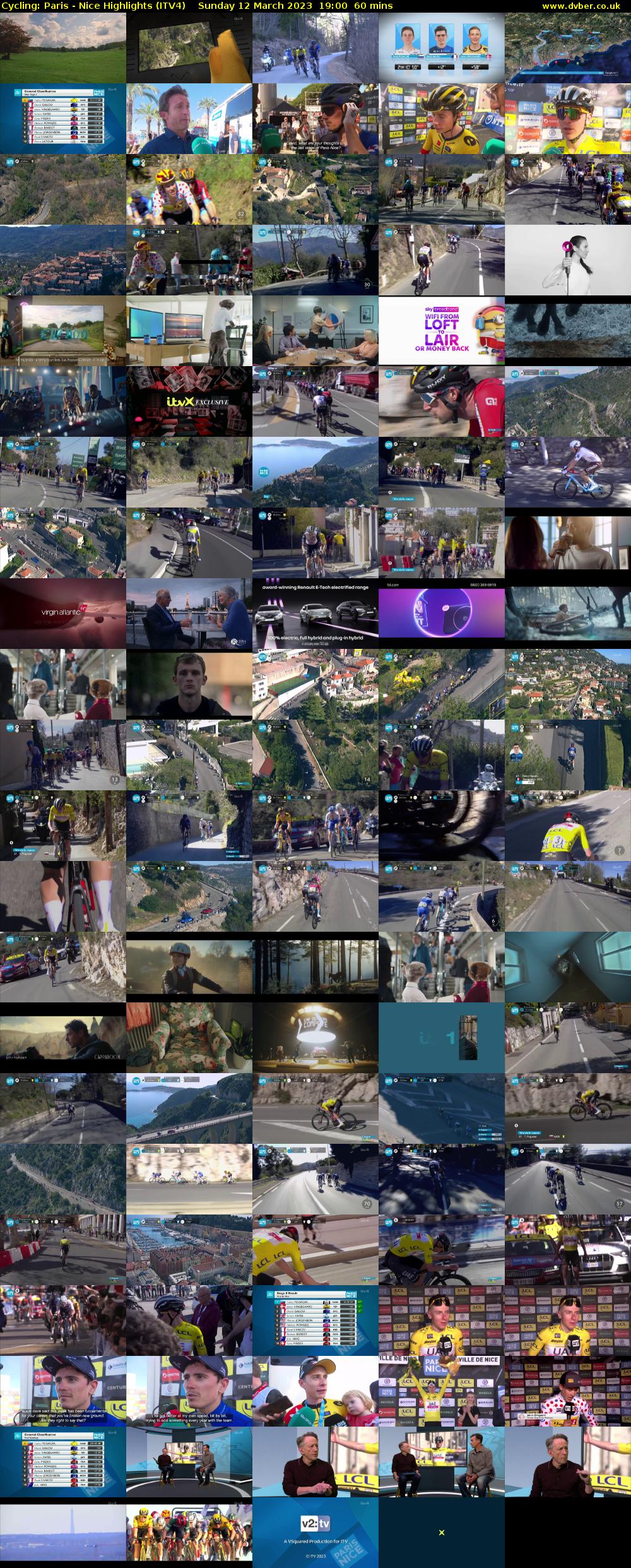 Cycling: Paris - Nice Highlights (ITV4) Sunday 12 March 2023 19:00 - 20:00