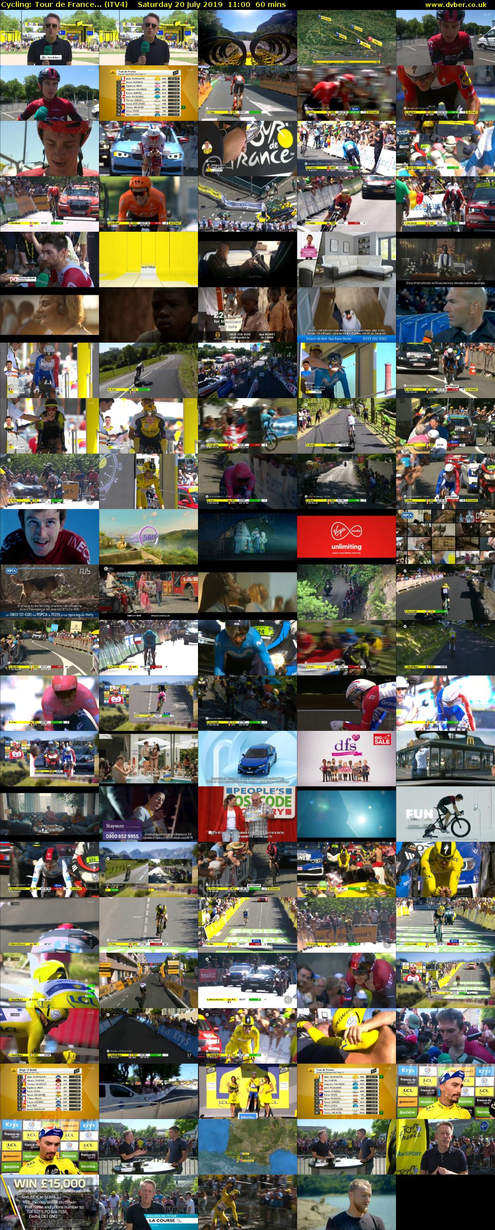 Cycling: Tour de France... (ITV4) Saturday 20 July 2019 11:00 - 12:00