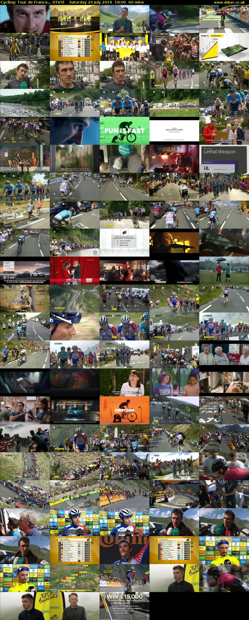 Cycling: Tour de France... (ITV4) Saturday 20 July 2019 19:00 - 20:00