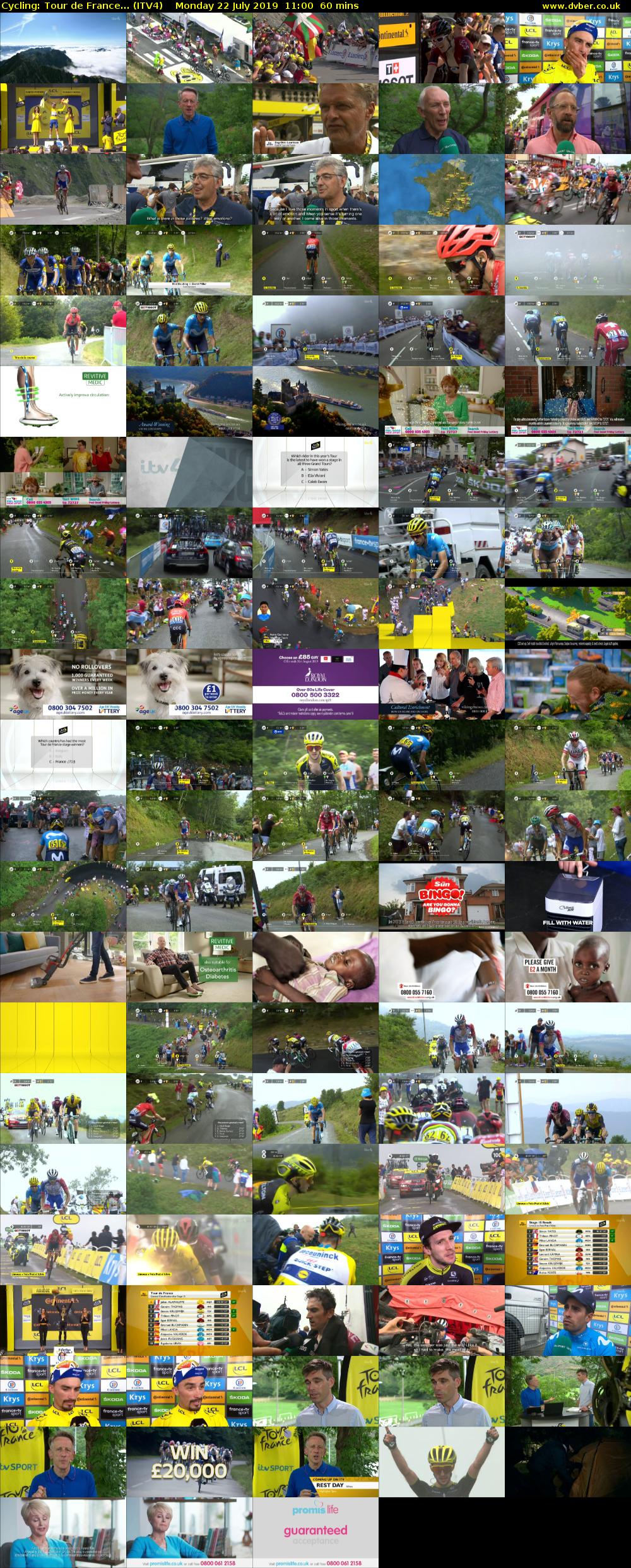 Cycling: Tour de France... (ITV4) Monday 22 July 2019 11:00 - 12:00