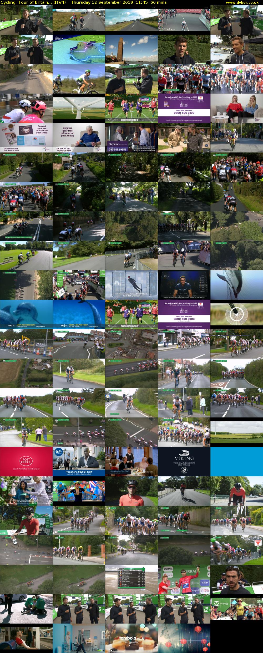 Cycling: Tour of Britain... (ITV4) Thursday 12 September 2019 11:45 - 12:45