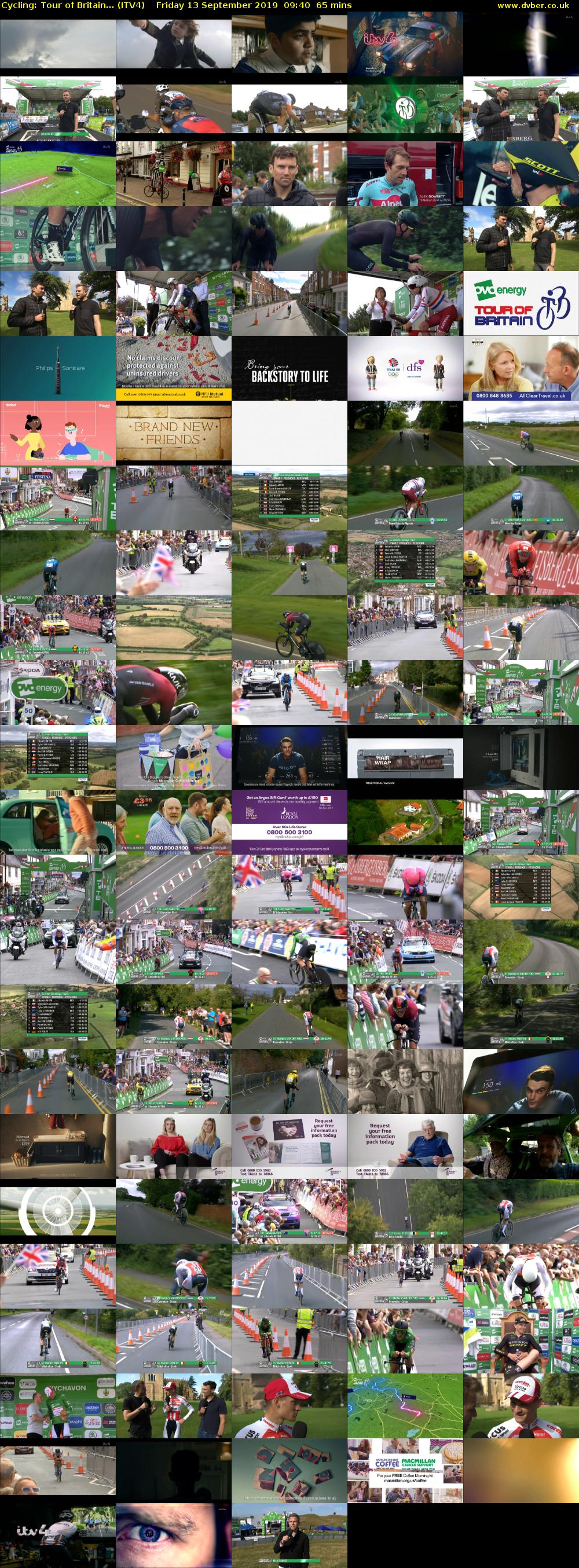 Cycling: Tour of Britain... (ITV4) Friday 13 September 2019 09:40 - 10:45