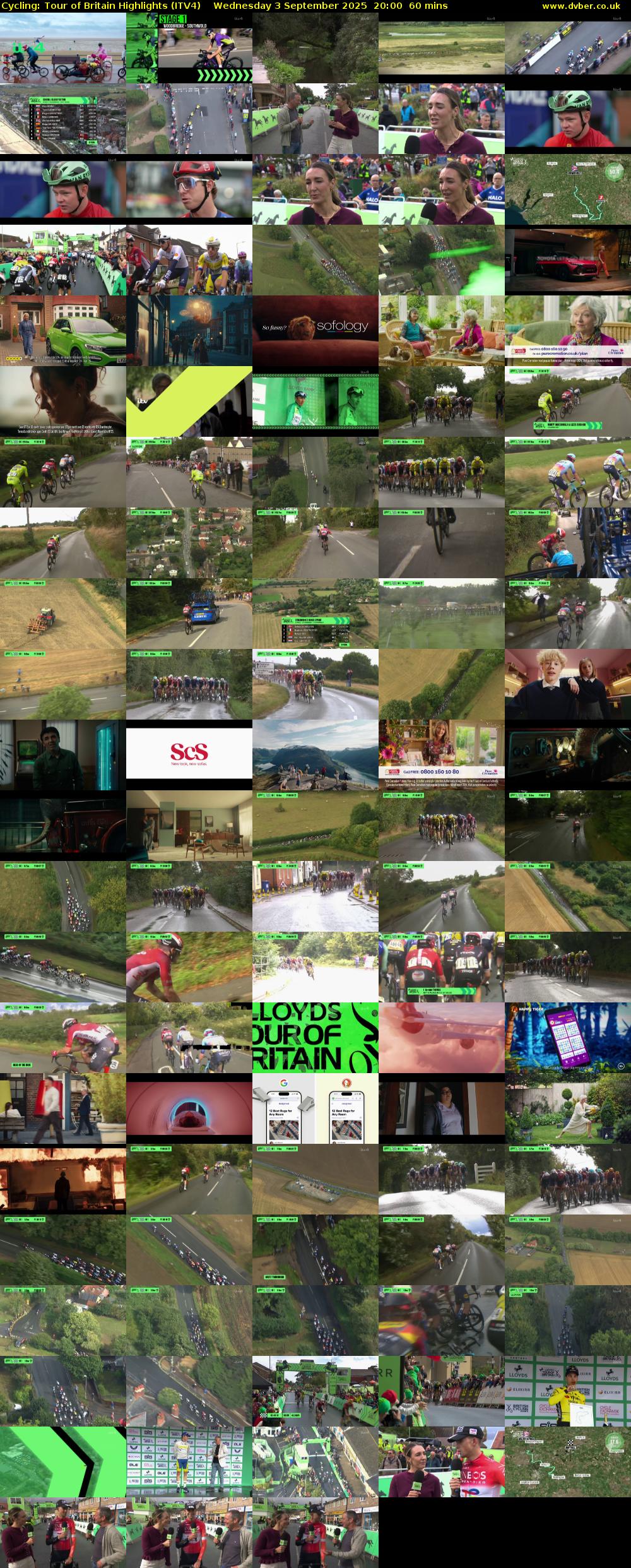 Cycling: Tour of Britain Highlights (ITV4) Wednesday 3 September 2025 20:00 - 21:00